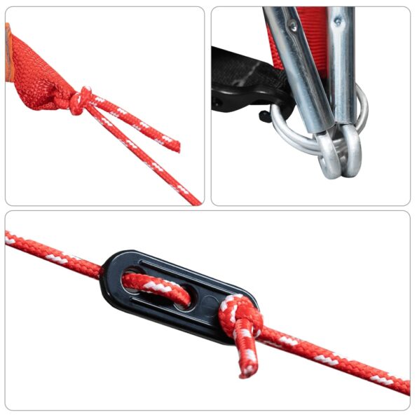 vidaXL Kempingový stan chatka 4 osoby sivo-oranžový vodoodolný – Obrázok 10