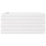 vidaXL Záhradný kvetináč biely 50x50x23 cm borovicový masív – Obrázok 5