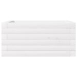 vidaXL Záhradný kvetináč biely 50x50x23 cm borovicový masív – Obrázok 6