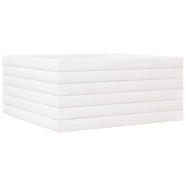 vidaXL Záhradný kvetináč biely 50x50x23 cm borovicový masív – Obrázok 7
