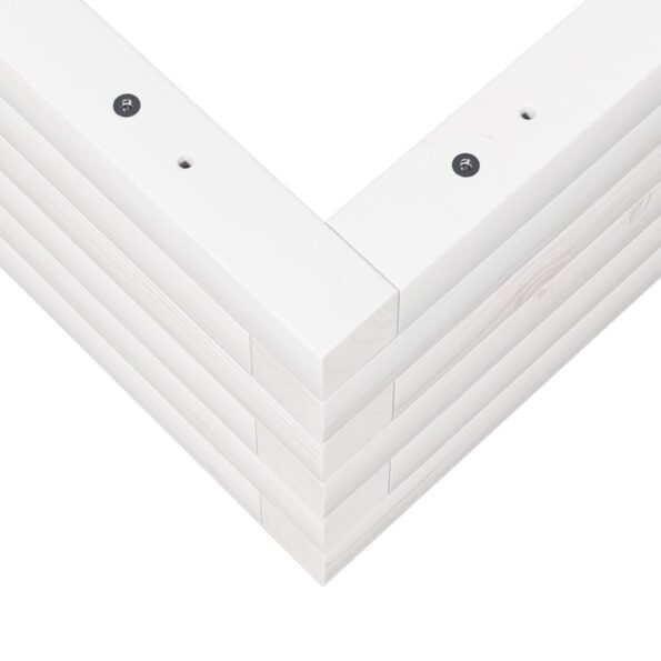 vidaXL Záhradný kvetináč biely 50x50x23 cm borovicový masív – Obrázok 8