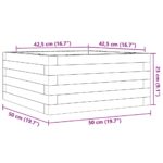 vidaXL Záhradný kvetináč biely 50x50x23 cm borovicový masív – Obrázok 10