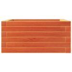 vidaXL Záhradný kvetináč voskovohnedý 50x50x23 cm masívna borovica – Obrázok 6