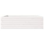 vidaXL Záhradný kvetináč biely 80x80x23 cm borovicový masív – Obrázok 5