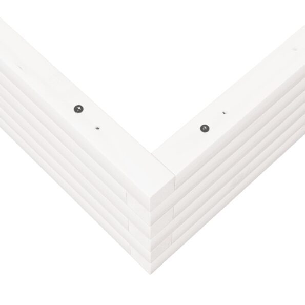 vidaXL Záhradný kvetináč biely 100x100x23 cm borovicový masív – Obrázok 8