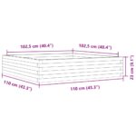 vidaXL Záhradný kvetináč 110x110x23 cm masívny douglas – Obrázok 10