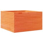 vidaXL Záhradný kvetináč voskovohnedý 80x80x45,5 cm masívna borovica – Obrázok 7