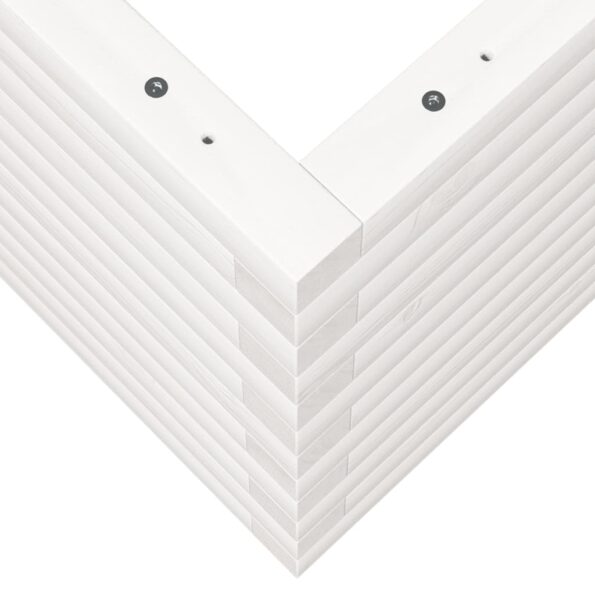 vidaXL Záhradný kvetináč biely 90x40x45,5 cm masívna borovica – Obrázok 8