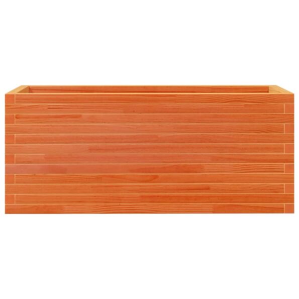 vidaXL Záhradný kvetináč voskovohnedý 110x40x45,5 cm masívna borovica – Obrázok 5
