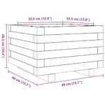 vidaXL Záhradný kvetináč 40x40x26,5 cm masívna borovica – Obrázok 10