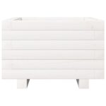 vidaXL Záhradný kvetináč biely 40x40x26,5 cm masívna borovica – Obrázok 5