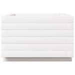 vidaXL Záhradný kvetináč biely 40x40x26,5 cm masívna borovica – Obrázok 6