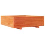 vidaXL Záhradný kvetináč voskovohnedý 80x80x26,5 cm masívna borovica – Obrázok 2
