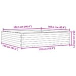 vidaXL Záhradný kvetináč 110x110x26,5 cm impregnovaná borovica – Obrázok 10