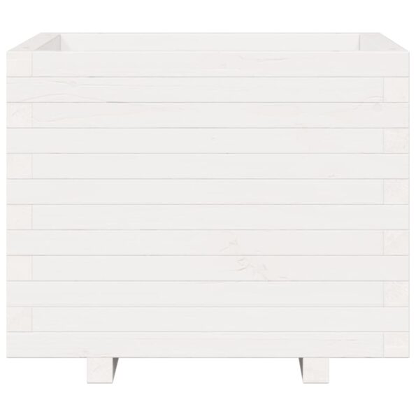 vidaXL Záhradný kvetináč biely 60x60x49,5 cm masívna borovica – Obrázok 5