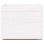 vidaXL Záhradný kvetináč biely 60x60x49,5 cm masívna borovica – Obrázok 6