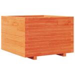 vidaXL Záhradný kvetináč voskovohnedý 70x70x49,5 cm masívna borovica – Obrázok 7