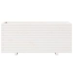 vidaXL Záhradný kvetináč biely 110x40x49,5 cm borovicový masív – Obrázok 5