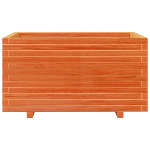 vidaXL Záhradný kvetináč voskovohnedý 90x60x49,5 cm masívna borovica – Obrázok 5