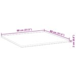 vidaXL Stolová doska štvorcová 80x80x2 cm masívna akácia – Obrázok 9