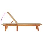 vidaXL Ležadlo sivohnedé akáciový masív a textilén – Obrázok 6