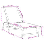 vidaXL Ležadlo sivohnedé akáciový masív a textilén – Obrázok 10