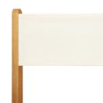 vidaXL 3-dielna bistro súprava krémovobiele látka a masívne drevo – Obrázok 10