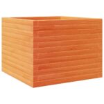 vidaXL Záhradný kvetináč voskovohnedý 60x60x46 cm masívna borovica – Obrázok 7