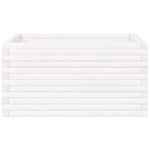 vidaXL Záhradný kvetináč biely 90x90x46 cm masívna borovica – Obrázok 5