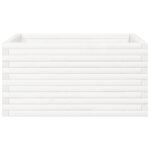 vidaXL Záhradný kvetináč biely 90x90x46 cm masívna borovica – Obrázok 6