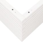 vidaXL Záhradný kvetináč biely 100x100x46 cm borovicový masív – Obrázok 8