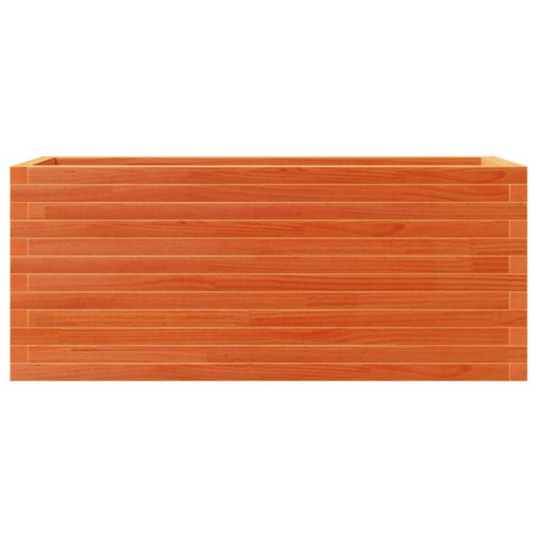 vidaXL Záhradný kvetináč voskovohnedý 110x40x46 cm masívna borovica – Obrázok 5