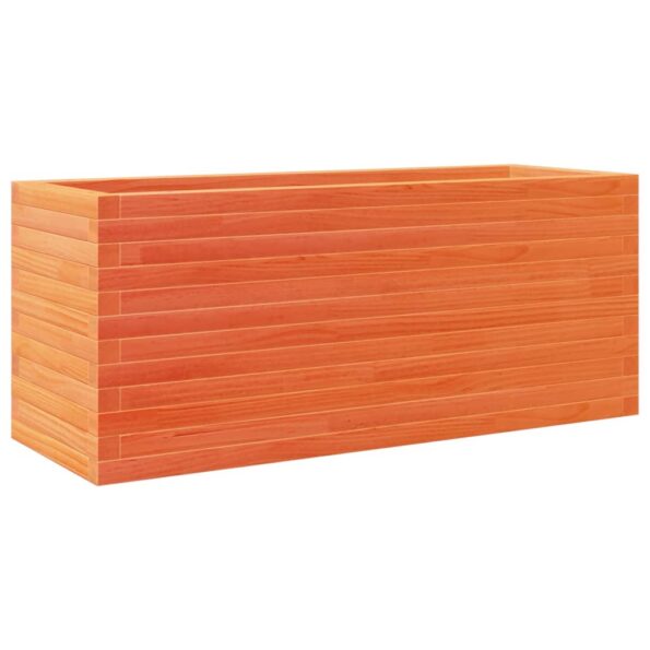 vidaXL Záhradný kvetináč voskovohnedý 110x40x46 cm masívna borovica – Obrázok 7