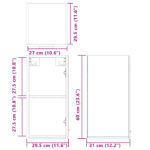 vidaXL Závesná skrinka, dub sonoma 29,5x31x60 cm, kompozitné drevo – Obrázok 11