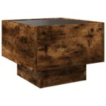 vidaXL Bočný stolík s LED dymový dub 40x40x30 cm kompozitné drevo – Obrázok 8