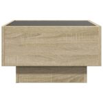 vidaXL Konferenčný stolík s LED dub sonoma 50x50x30 cm kompozit. drevo – Obrázok 6