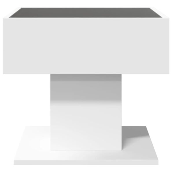 vidaXL Konferenčný stolík s LED biely 50x50x45 cm kompozitné drevo – Obrázok 7