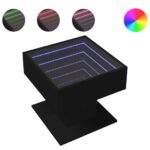 vidaXL Konferenčný stolík s LED čierny 50x50x45 cm kompozitné drevo – Obrázok 2