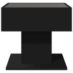 vidaXL Konferenčný stolík s LED čierny 50x50x45 cm kompozitné drevo – Obrázok 6
