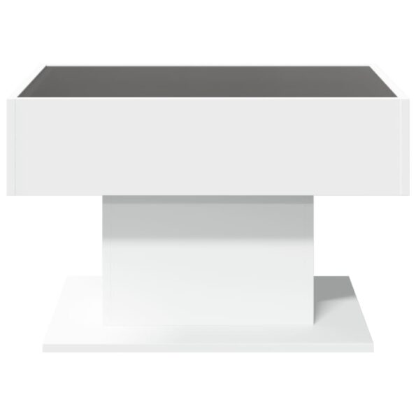 vidaXL Konferenčný stolík s LED biely 70x50x45 cm kompozitné drevo – Obrázok 6