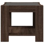 vidaXL Konferenčný stolík s LED hnedý dub 53x53x45 cm kompozit. drevo – Obrázok 7