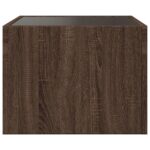 vidaXL Konferenčný stolík s nekonečnými LED hnedý dub 40x40x30 cm – Obrázok 7