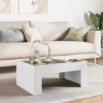 vidaXL Konferenčný stolík s nekonečnými LED biely 70x50x30 cm – Obrázok 4