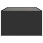 vidaXL Konferenčný stolík s nekonečnými LED čierny 70x50x30 cm – Obrázok 7