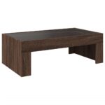 vidaXL Konferenčný stolík s nekonečnými LED hnedý dub 90x50x30 cm – Obrázok 8