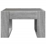 vidaXL Konferenčný stolík s nekonečnými LED sivý sonoma 50x53x30 cm – Obrázok 7