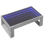 vidaXL Konferenčný stolík s nekonečnými LED sivý sonoma 90x53x30 cm – Obrázok 3