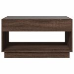 vidaXL Konferenčný stolík s nekonečnými LED hnedý dub 90x50x50 cm – Obrázok 6