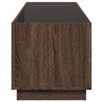 vidaXL Konferenčný stolík s nekonečnými LED hnedý dub 90x50x50 cm – Obrázok 7