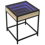 vidaXL Konferenčný stolík s nekonečnými LED dub sonoma 40x40x51 cm – Obrázok 3